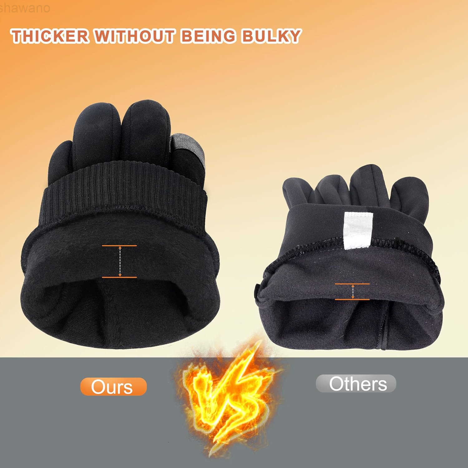 Winter Gloves for Men Women Waterproof Running Cycling for Cold Weather Thermal Warm Windproof Material and Touch Screen Finger for Skiing Snow Drivin