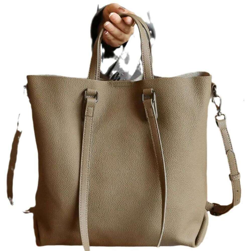 Layer Cowhide Shoulder Women Large Capacity Crossbody Tote Mommy Simple Shopping Designer Bag