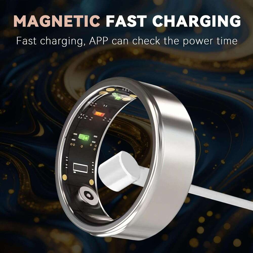 MUMUCREAM Smart Rings Women Men,Fiess Tracker Ring, APP Subscription,IP68 Waterproof,Sleep Ring for Android & iOS(Black 1-4)