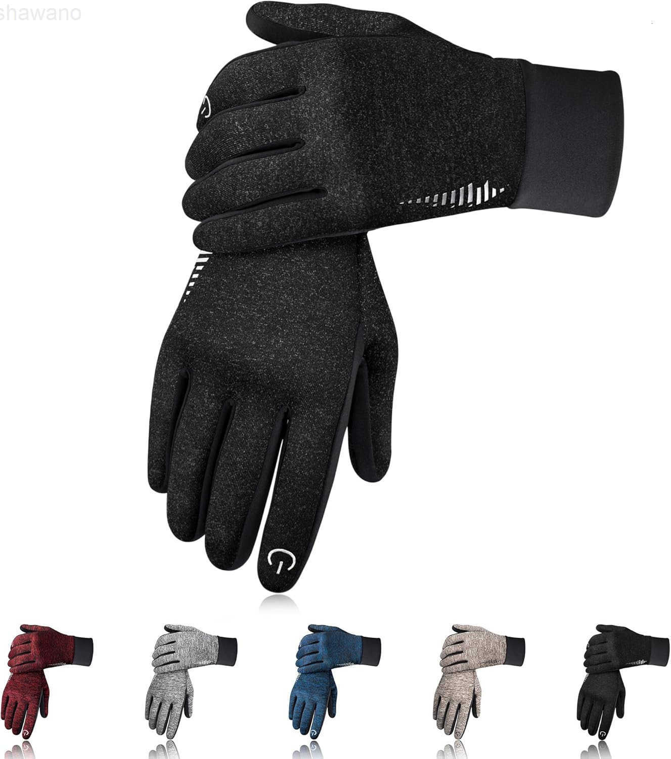 Lightweight Winter Running Gloves Touch Screen AntiSlip Warm Thermal Glove Liners Cool Weather Driving Cycling Hiking Biking Walking Sporting for Wome