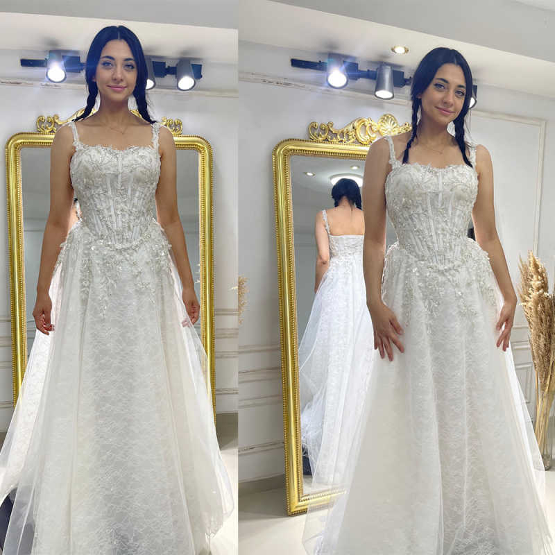 Sweetheart Collar Sleeveless Women Wedding Dresses Sexy A-Line Bridal Gowns Mopping Length Banquet Vestidos De Novias Customized