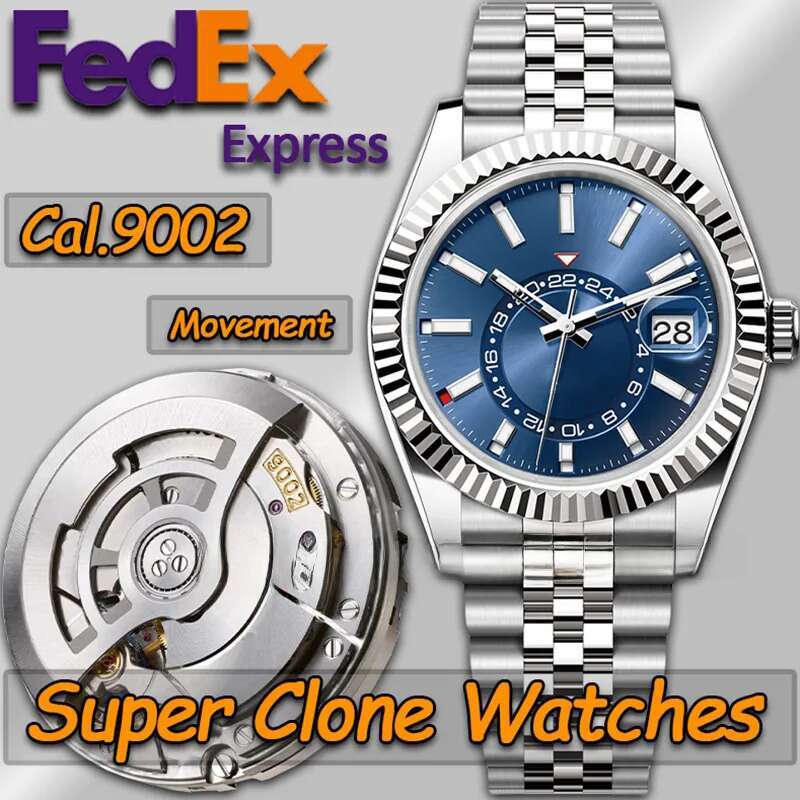 Mens Men Designer Top Super Quality N Factory Watch 42MM Full Function Cal.9002 Movement Sapphire Luminous Diving 10ATM Watches With box