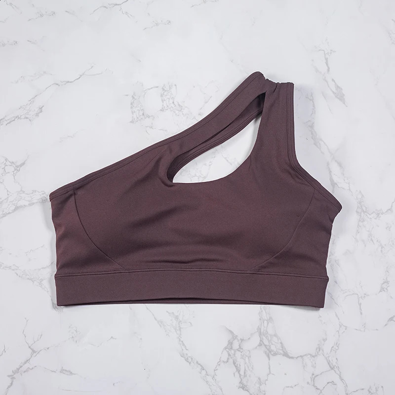 DIAS FIT JOY Women One Shoulder Sports Bras Yoga Top Vest Gym outdoor sport Running Fitness Underwear 250910