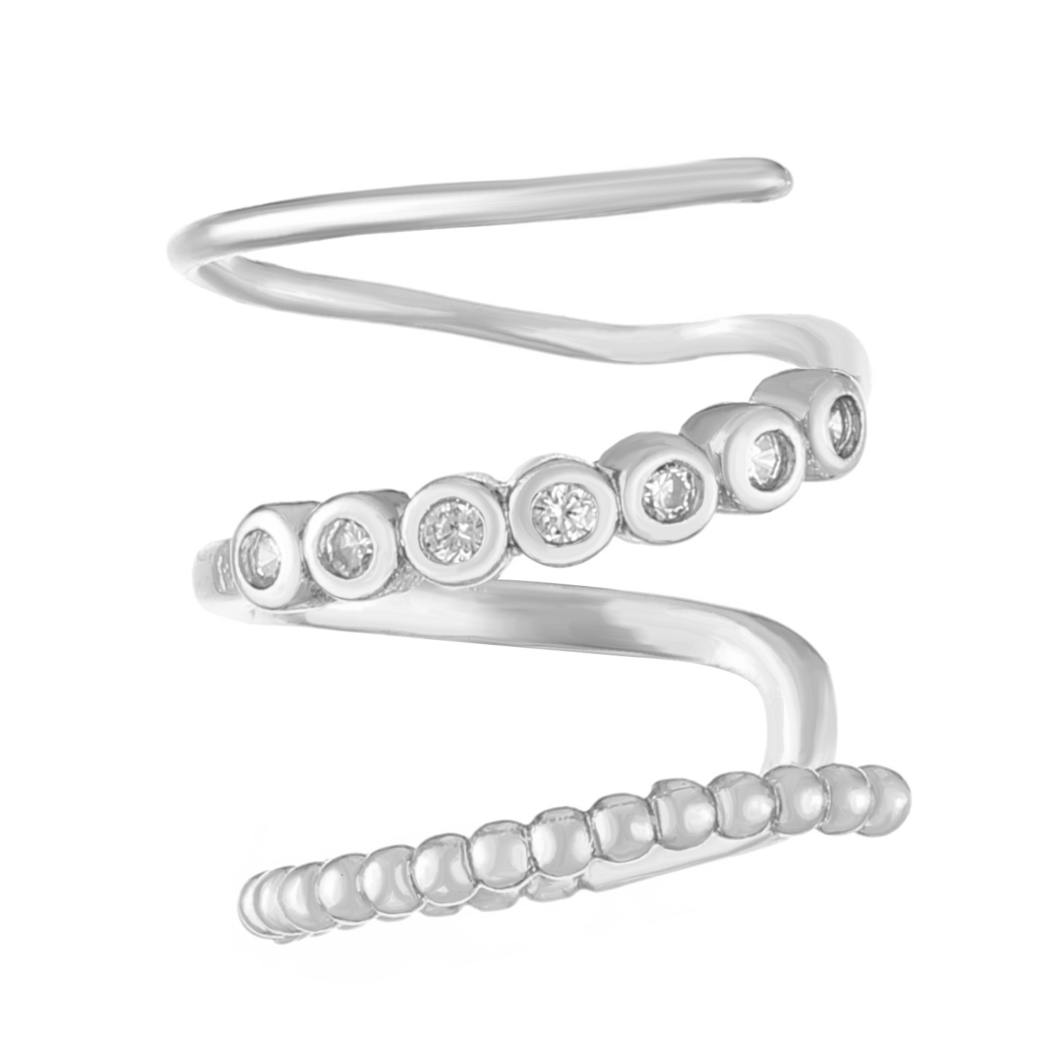 New -Studded Multi-Layer Spiral Jewelry Ins Style Design Sense Minimalist Ear Bone Clip