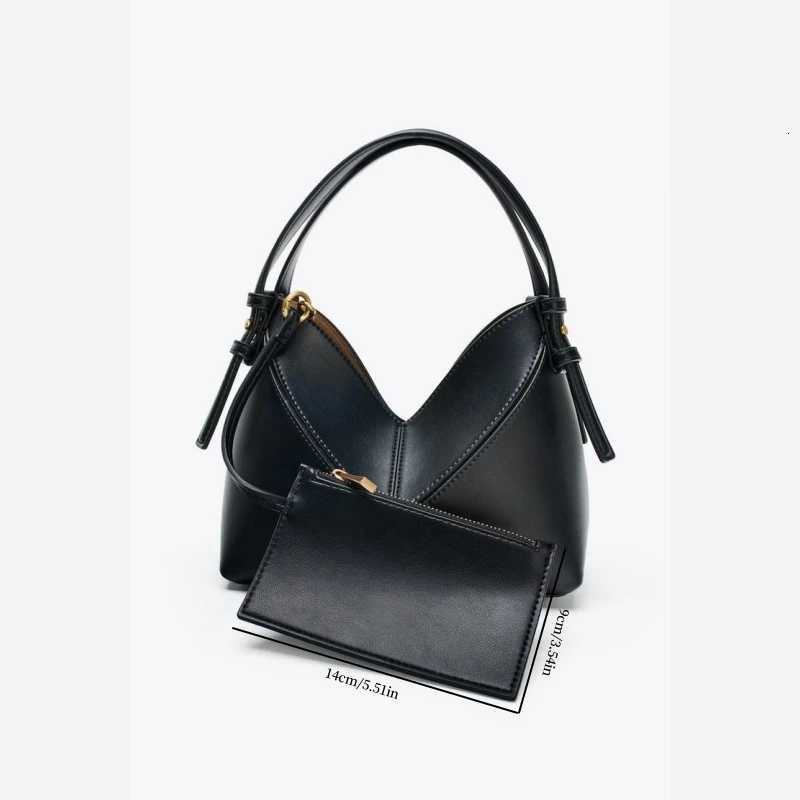 Womens Crossbody Bucket Bag Designer Mini Tote Bag for Ladies Solid Color New Fashion Shoulder Handbags with Wallet Z250911