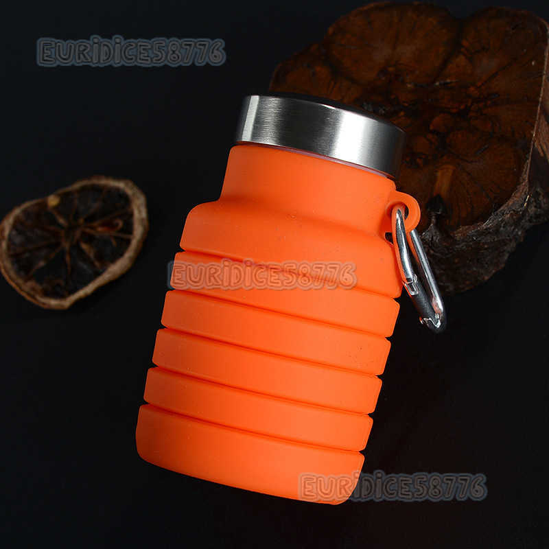 New Water Cup Outdoor Sports Water Bottle Cup with Carabiner 500ml Water Bottle H250911