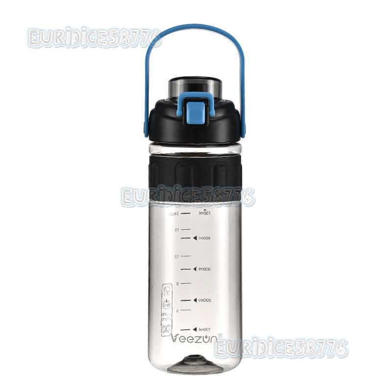 Sports Water Bottle for Adults Men and Women with Portable Handle Summer Outdoor Student Plastic Cup H250911