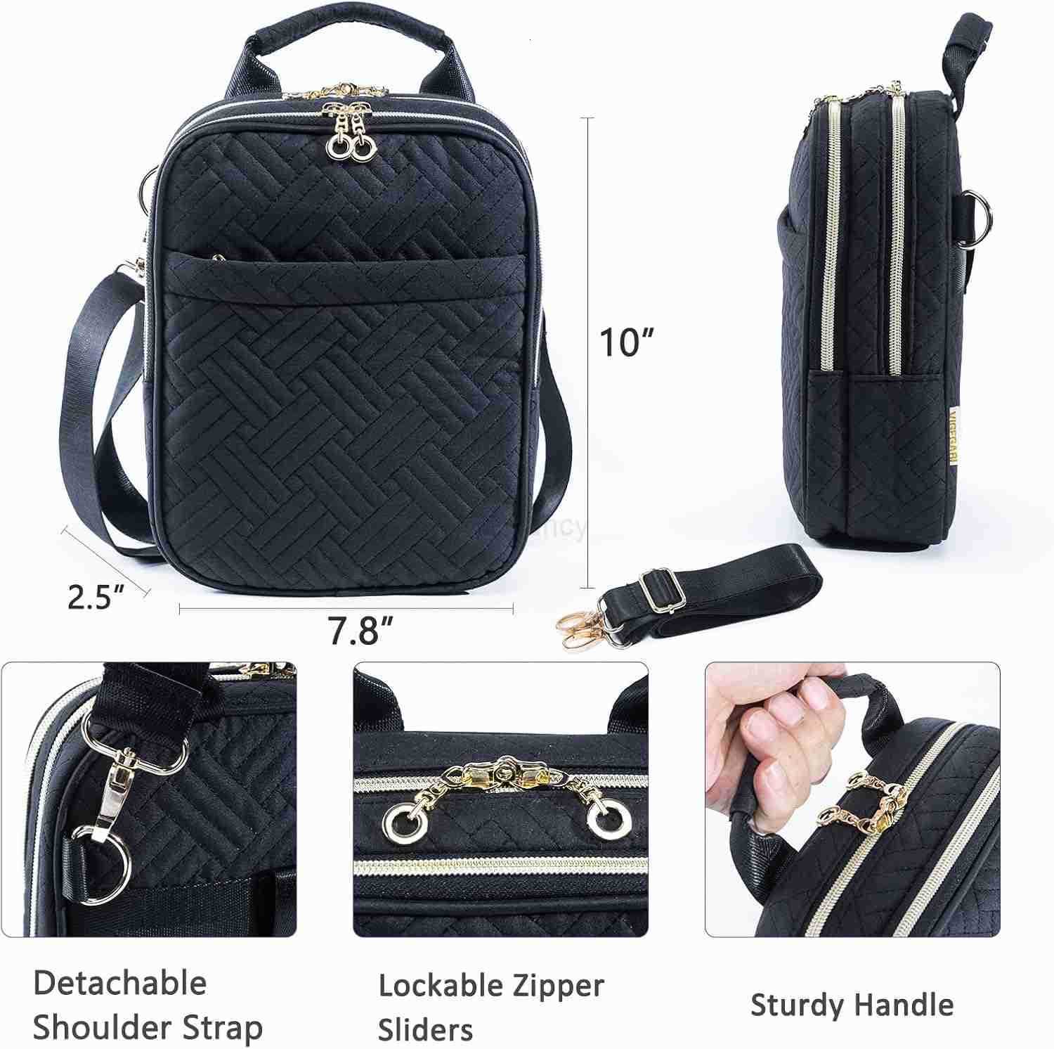 Soft Pistol Case Gun Bag for Women CCW Pistol Bag Crossbody Gun Bag Concealed Carry Gun Pouch Small Tactical Range Bag Gun Case BlackW250911