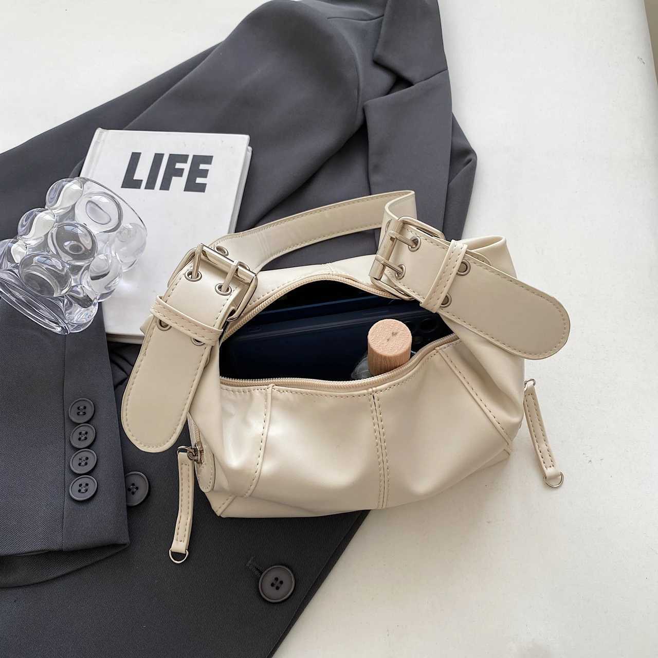 Y2K Style Shoulder Bag For Women Trendy Motorcycle Handbag Minimalist Shoulder Purse For s Street Wear Handbags Z250911