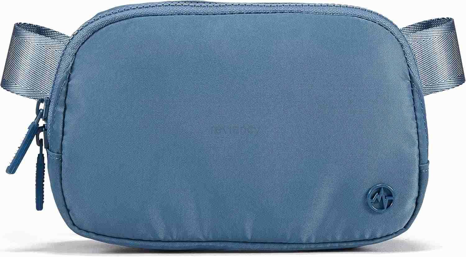 Two Way Zipper Fanny Pack Nylon Everywhere Belt Bag for Women Water Repellent Waist Packs Crossbody Bags with Adjustable Strap Indigo BlueW250911