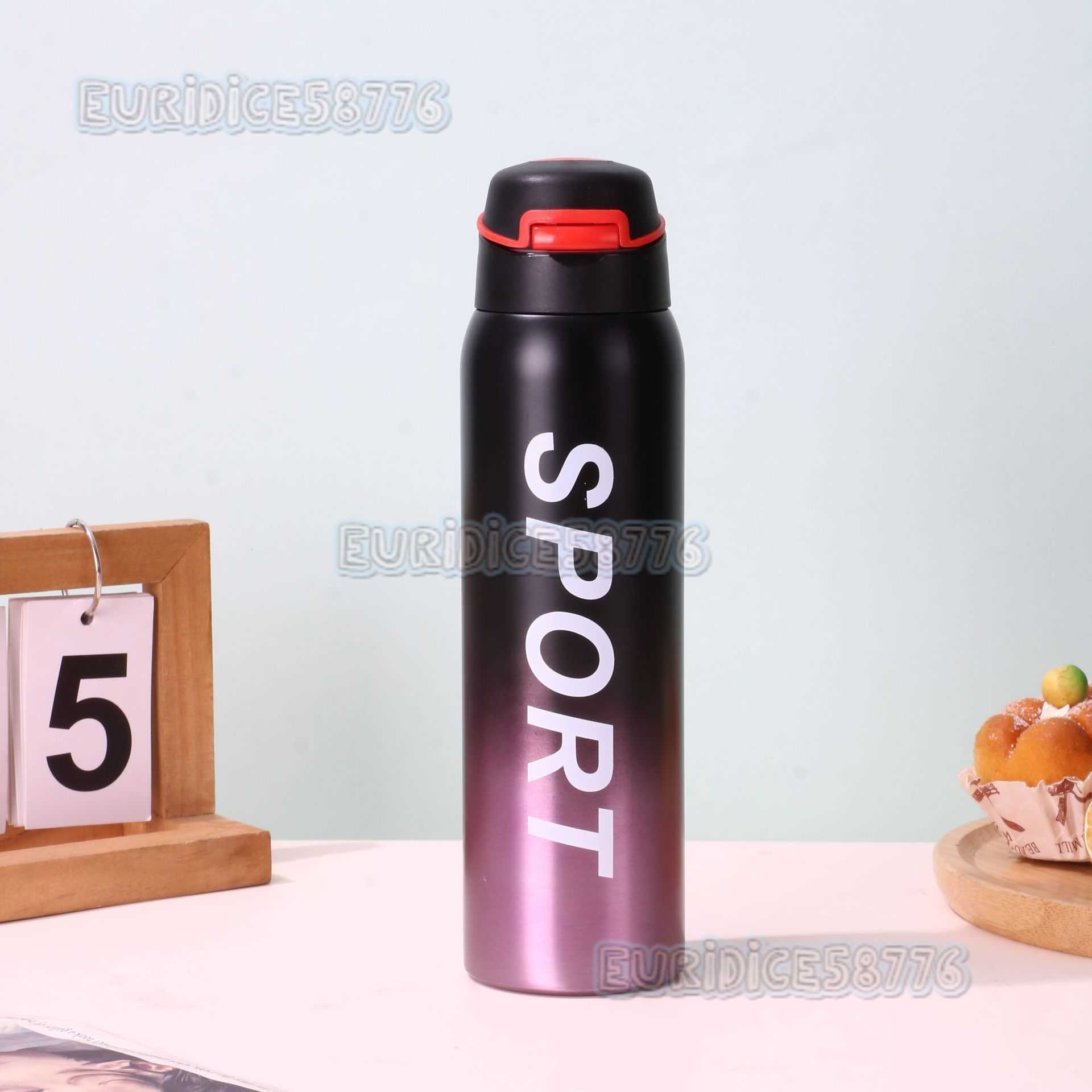 Sports Duckbill Bottle Straw Stainless Steel Insulated Cup Portable Flip Lid Cup Business Cup Insulation H250911