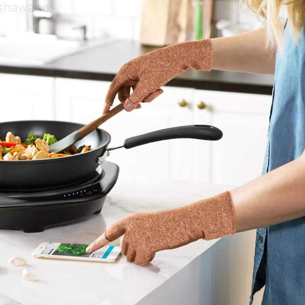Arthritis Gloves Women Men Carpal Tunnel Rheumatiod Tendonitis Fingerless Hand Thumb Compression GlovesW250911