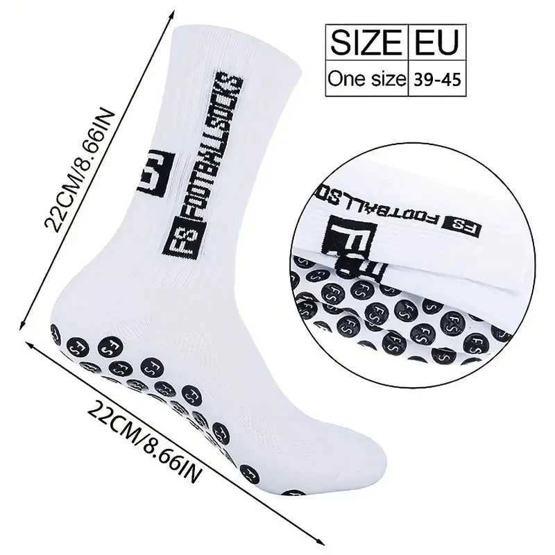 2025 New FS Anti slip Adhesive Football Socks Mens Middle Tube Anti sweat and Odorous Football Sports Cycling Socks D2509111
