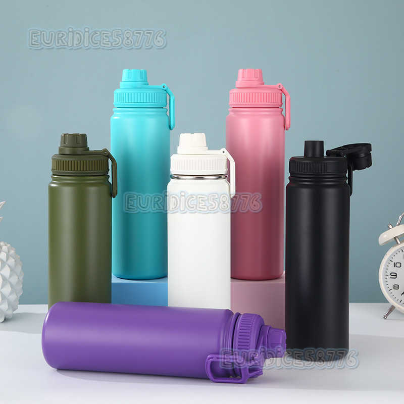 Doublelayer Sports Water Bottle 304 Stainless Steel Insulated Cup Outdoor Portable Large Capacity Space Bottle H250911