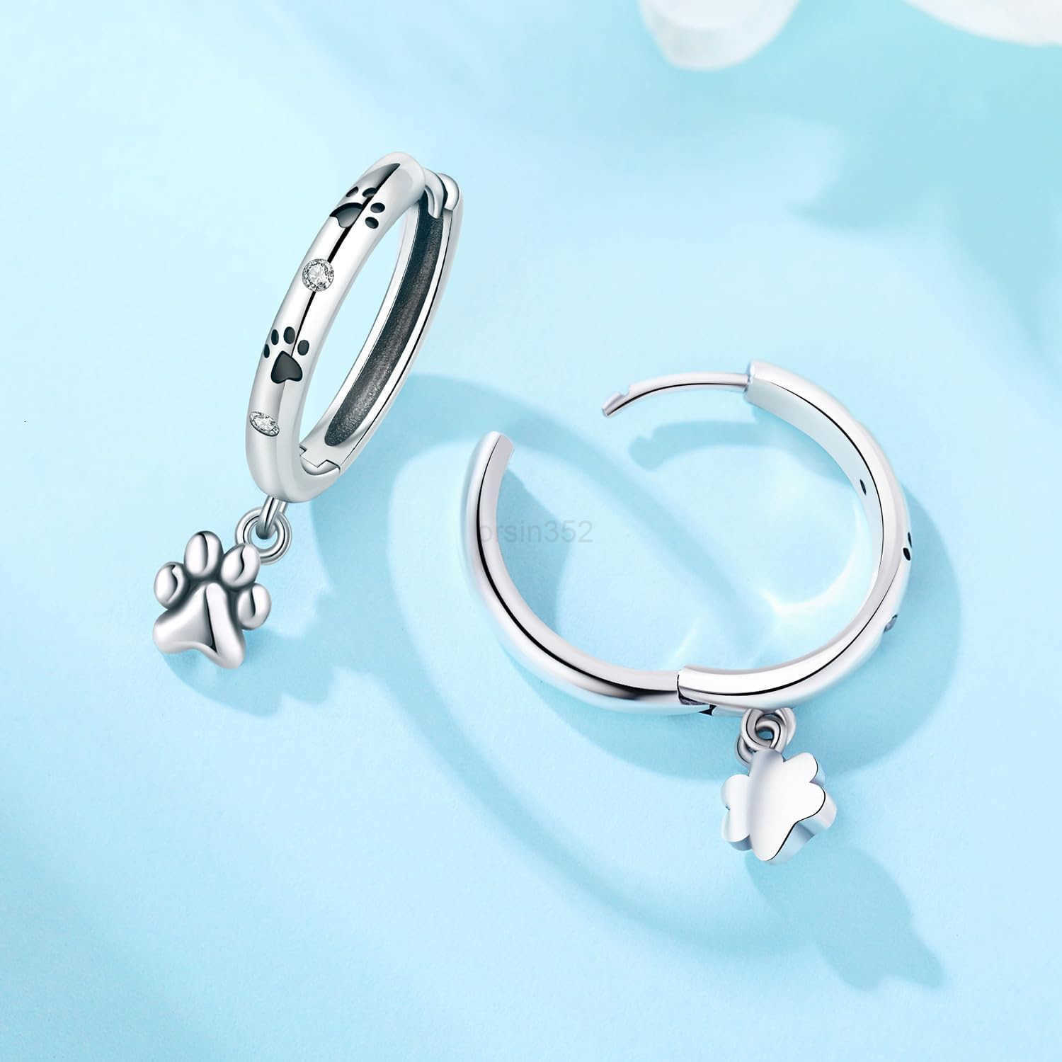 925 Sterling Silver Dangle Earrings for Women Small and Large Hypoallergenic Hoop Earrings Trendy huggie Earrings Drop Jewelry Gifts for Sensitive Ear