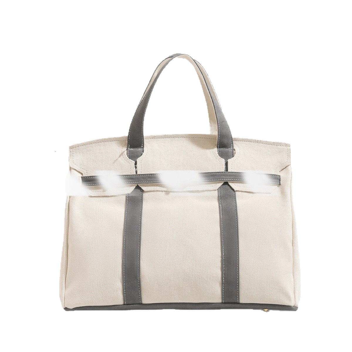 Women's Canvas Bag 2025 Designer's New Color blocked Handbag Large Capacity Commuter Multifunctional Bag