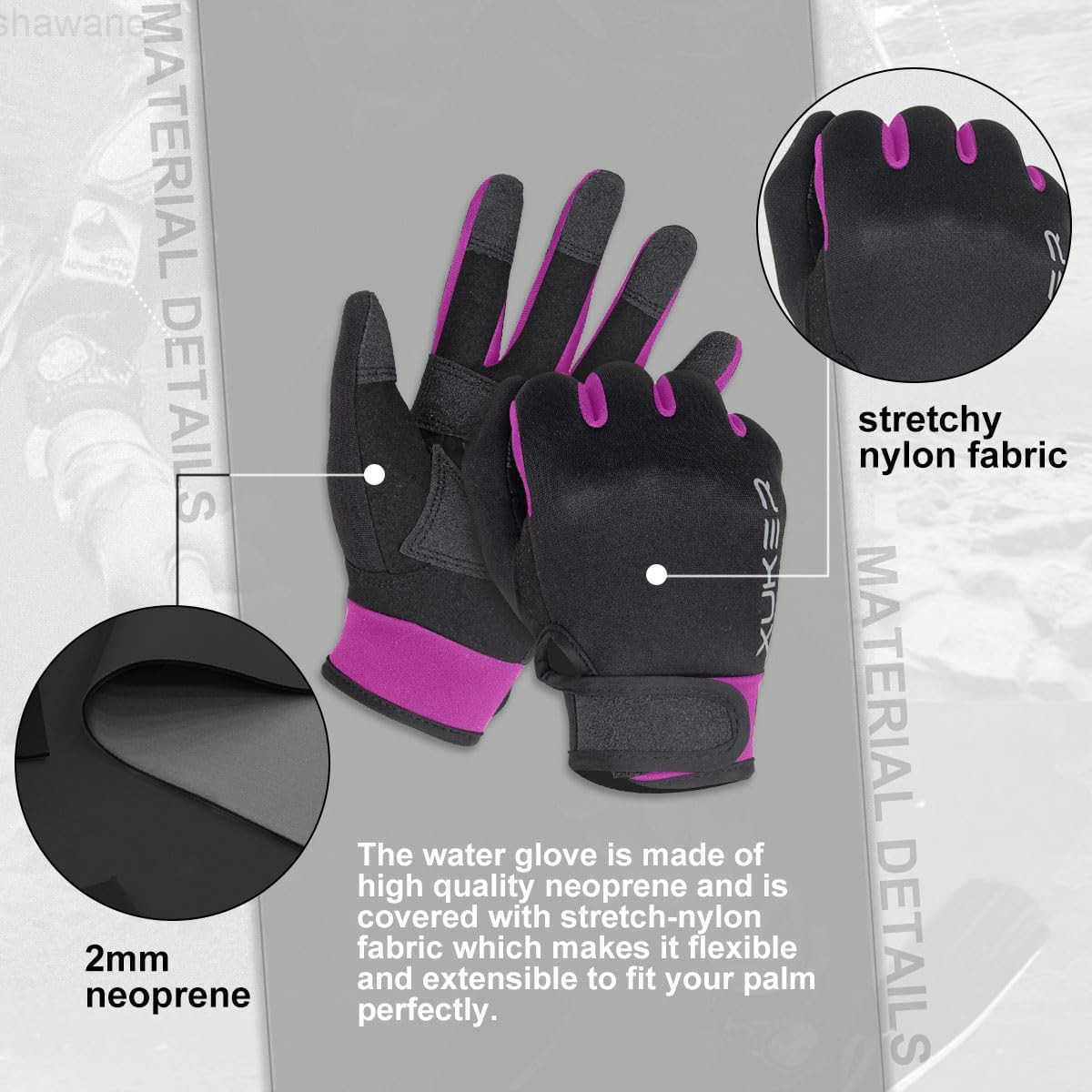 Neoprene GloveWetsuit Gloves 15mm 2mm for Scuba Diving Snorkeling Paddling Surfing Kayaking Canoeing Spearfishing Skiing and Other Water SportsW250911
