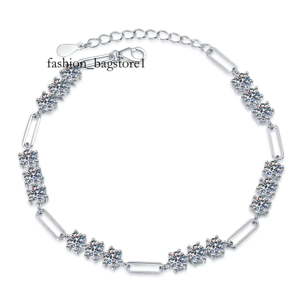 Direct Sale Full 4mm Tennis 5.4CTW Fashion Gemstone Sparkling Moissanite Bracelet for Women