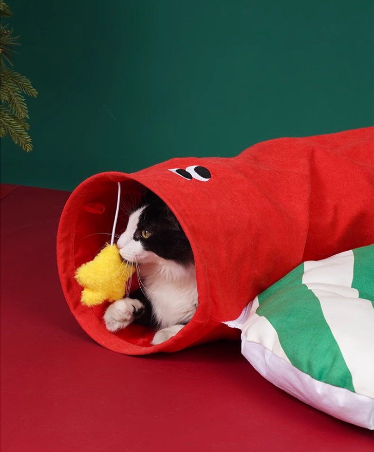 Glove cat tunnel cat bed, warm, detachable and washable shelter, all-season universal dog bed, dog mat, dog bed