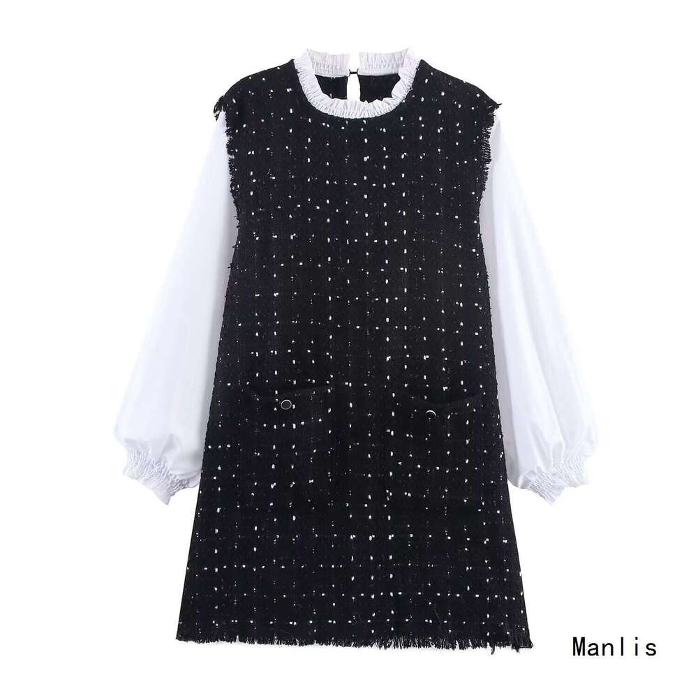 Fengfeng 2025 New Fashionable Elegant Women's Patchwork Dress 8351621