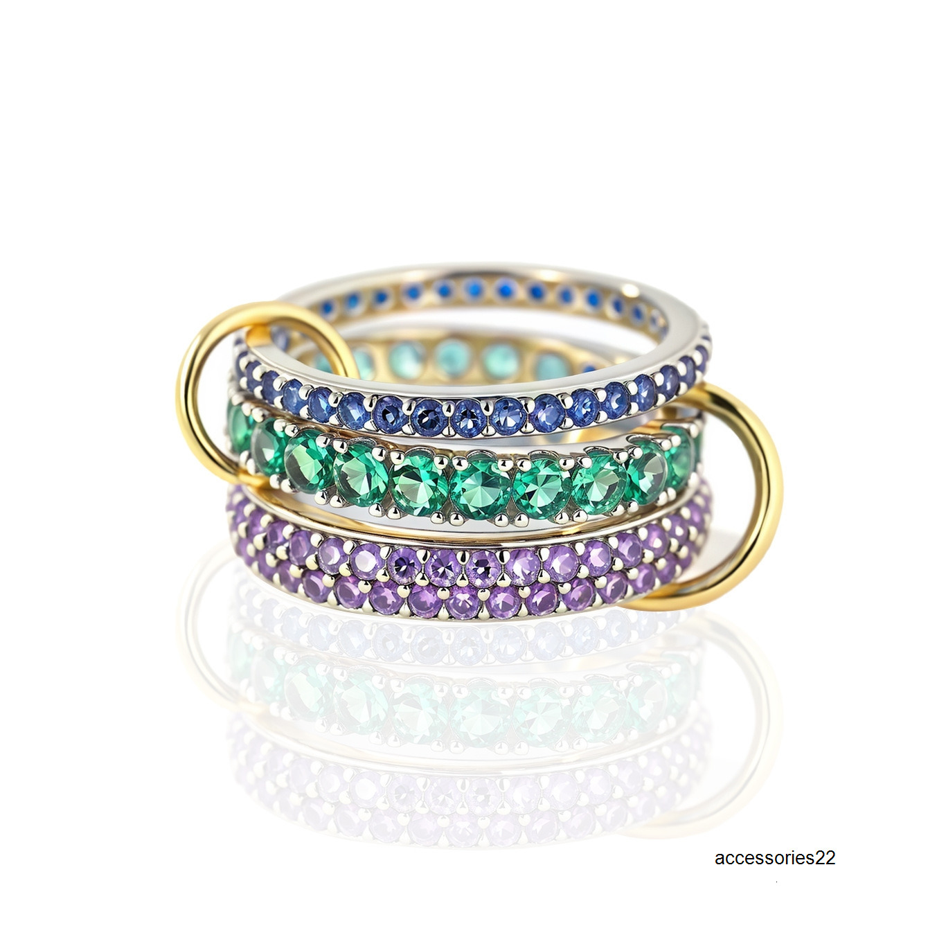 Band Rings Rings Halley Emerald Gemini Spinelli Kilcol rings brand designer New fine jewelry gold and sterg sier Hydra ked ring for women nice