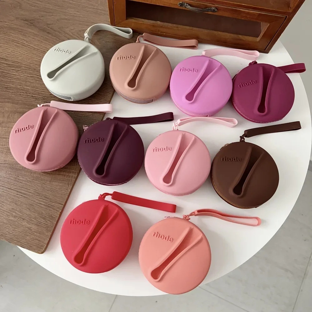 Lip Gloss Bag Cosmetic Mirror Organizer Coin Purse Lipstick Lip Glaze Organizer Storage Bag Toast Ribbon Espresso Lip Balm 250910