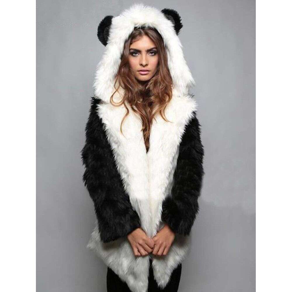Women's Clothing New Style Fox Hooded Collar Mid Length Women's Fur Coat