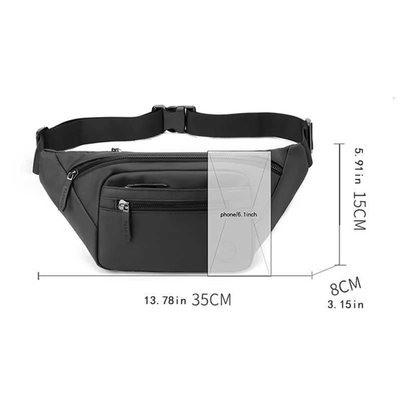 Multipocket practical waist bag outdoor single shoulder messenger bag sports running fashion chest bag business cashier mul Z250911