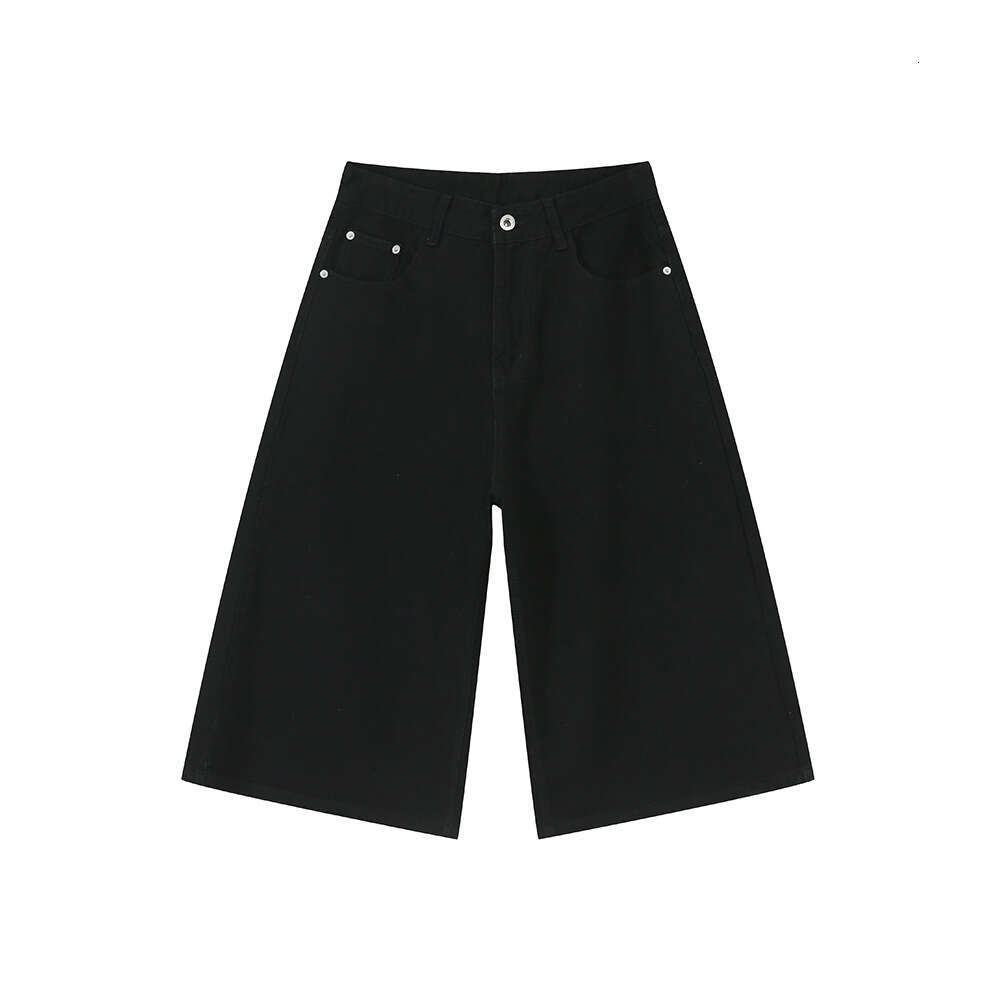 Men's Clothing| Summer New Casual Straight Loose Wide-Leg Cropped Jeans Trend