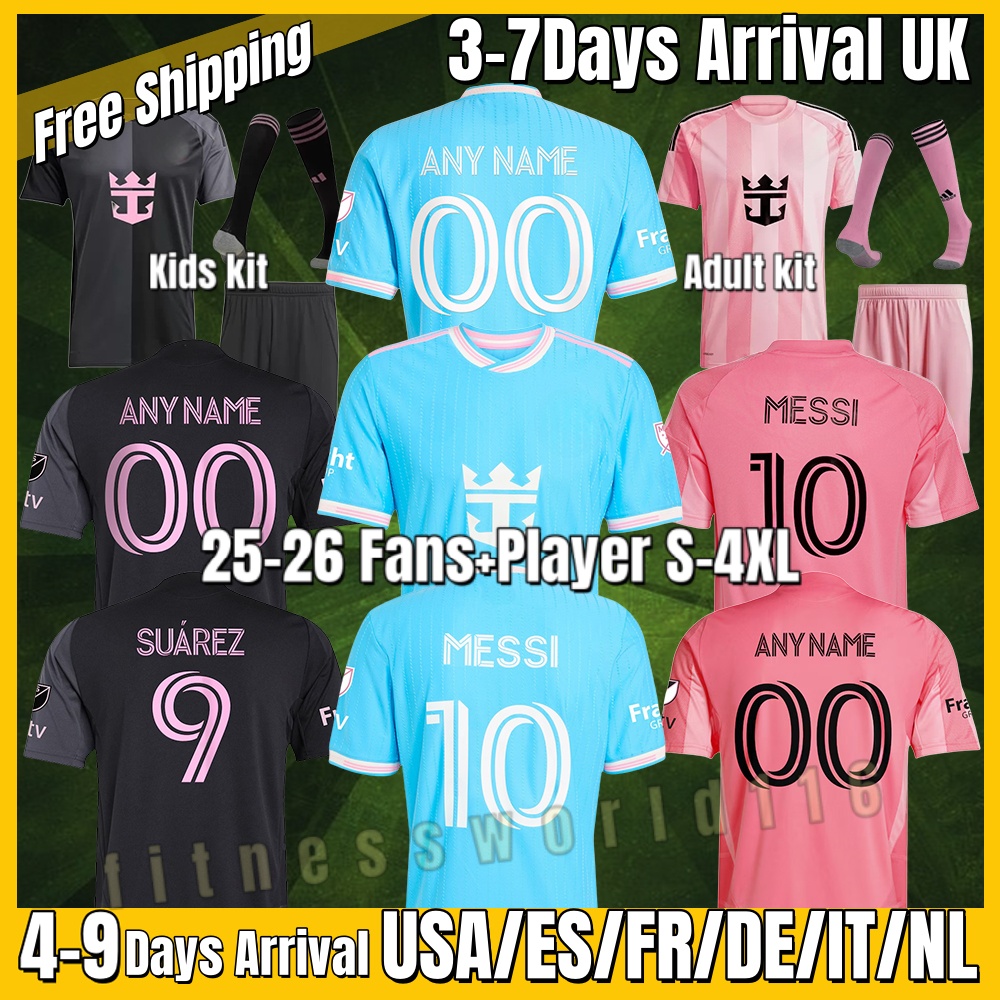 xxxl 4xl 2025 2026 SUAREZ football jersey inters maimis Messi Miami CF Lionel Fans Men Kids Inters messi jersey Shirts Smaimi Football Jersey Kids kit 25 26 Fans S-4XL