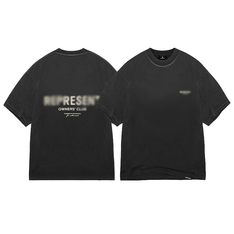 Men's T Shirts Luxury Brand REP 2025 T-shirt Crewneck Short Sleeve Cotton Tee Women Men Streetwear Tops
