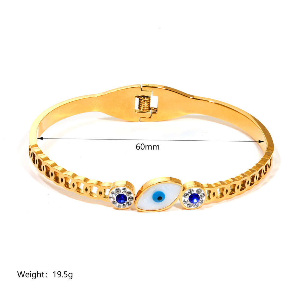 new gold tone bracelet designer bracelet for women Luxury Jewelry Titanium steel bead string eye zircon closed spring buckle bracelet single row tenni