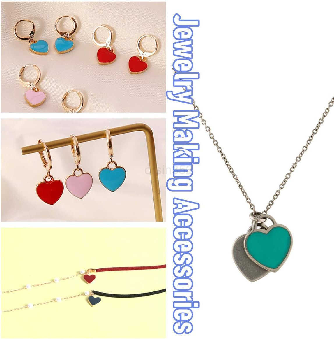 Mini Heart Star Enamel Pendant Dangle Charm Set 70pcs DIY Gift Accessories for Earring Chocker Making Wine Charms PinkW250911