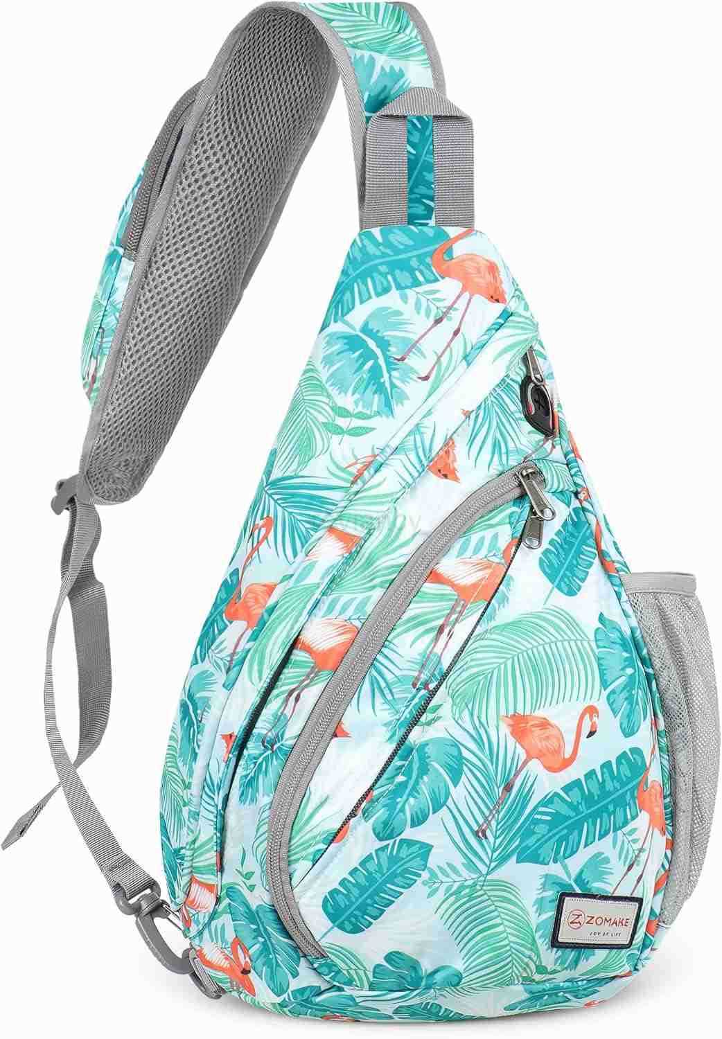 Sling BagSmall Crossbody Sling BackpackWater Resistant Shoulder Daypack for TravelAnti Thief Chest Bag for HikingBee BlueW250911