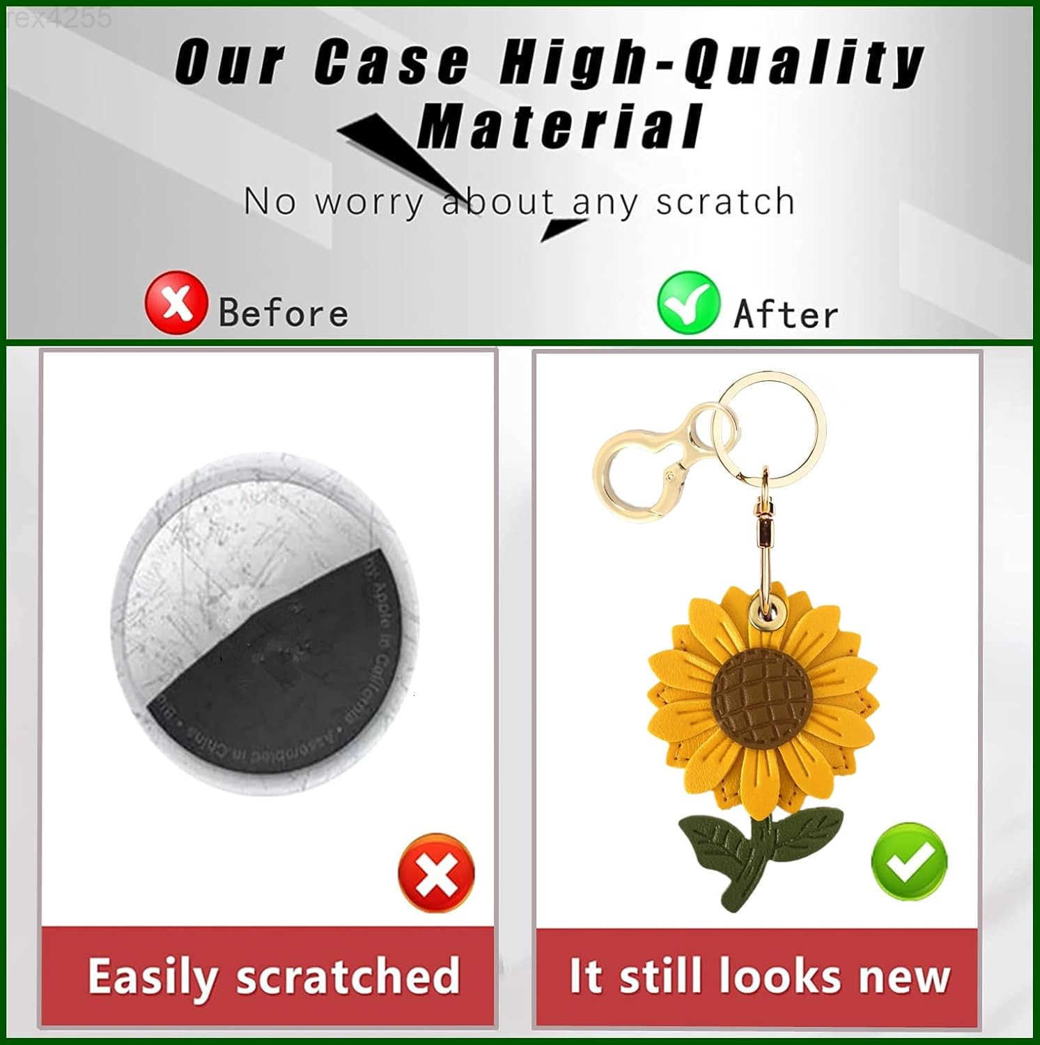 Keychain Case Holder Compatible with AirTag AntiScratch Tag Cover with Keychain RingCute Protective Finder GPS Tracker Case for WalletKeysbagpeW250911