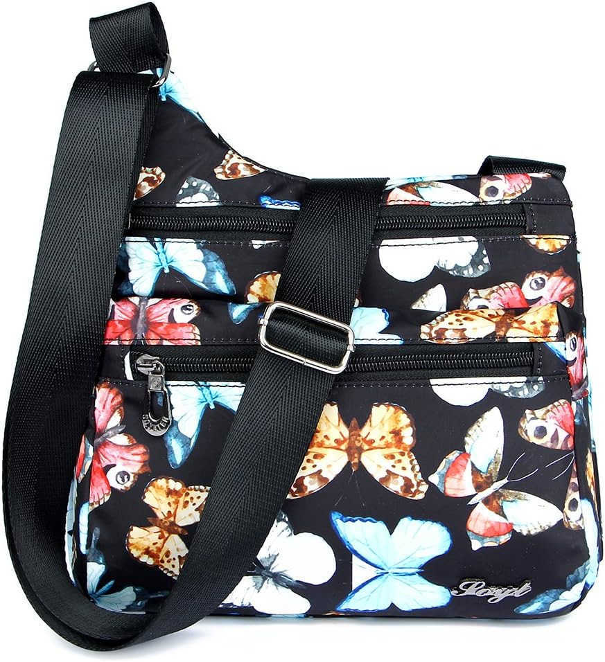 Nylon MultiPocket Crossbody Purse Bags for Women Travel Shoulder BagW250911
