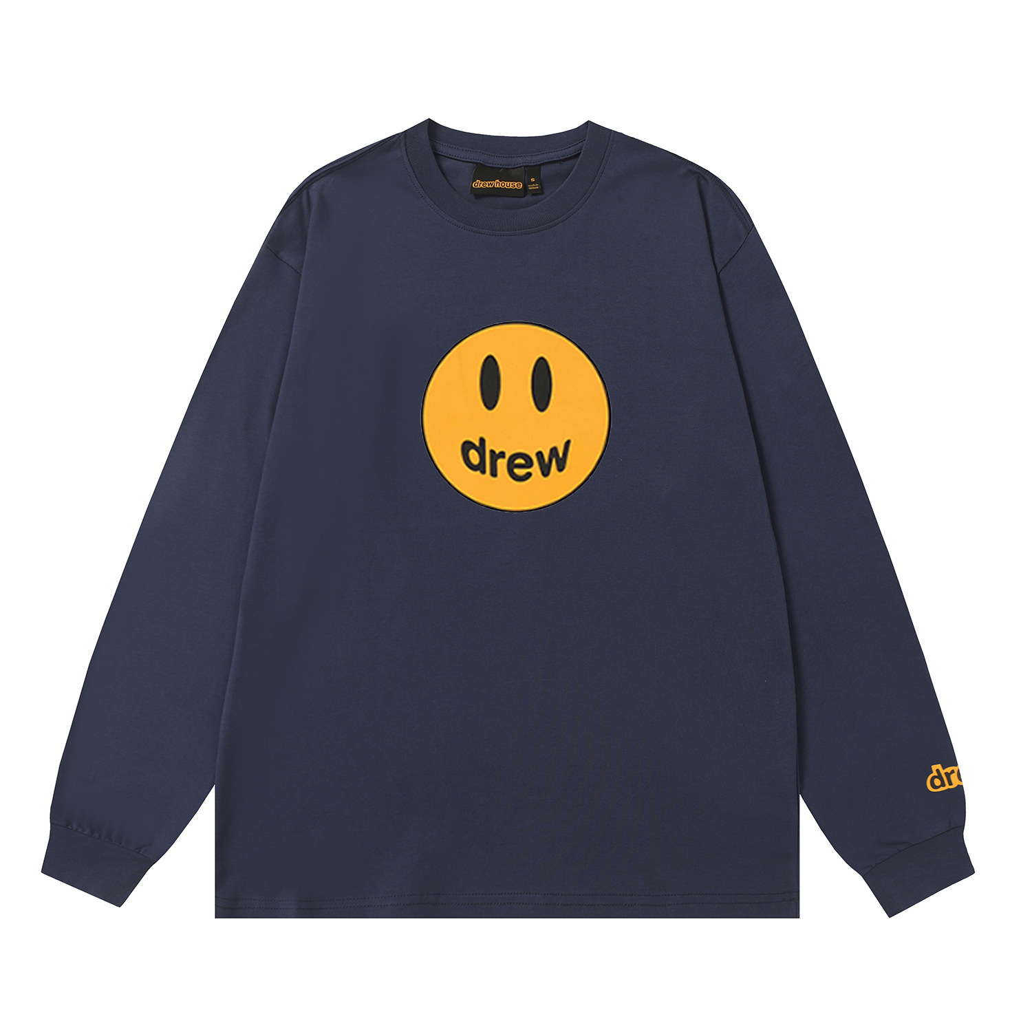 Drew House New drew Classic smiley face T Shirt Men's and Women's Long Sleeve Tshirt Designer Luxury