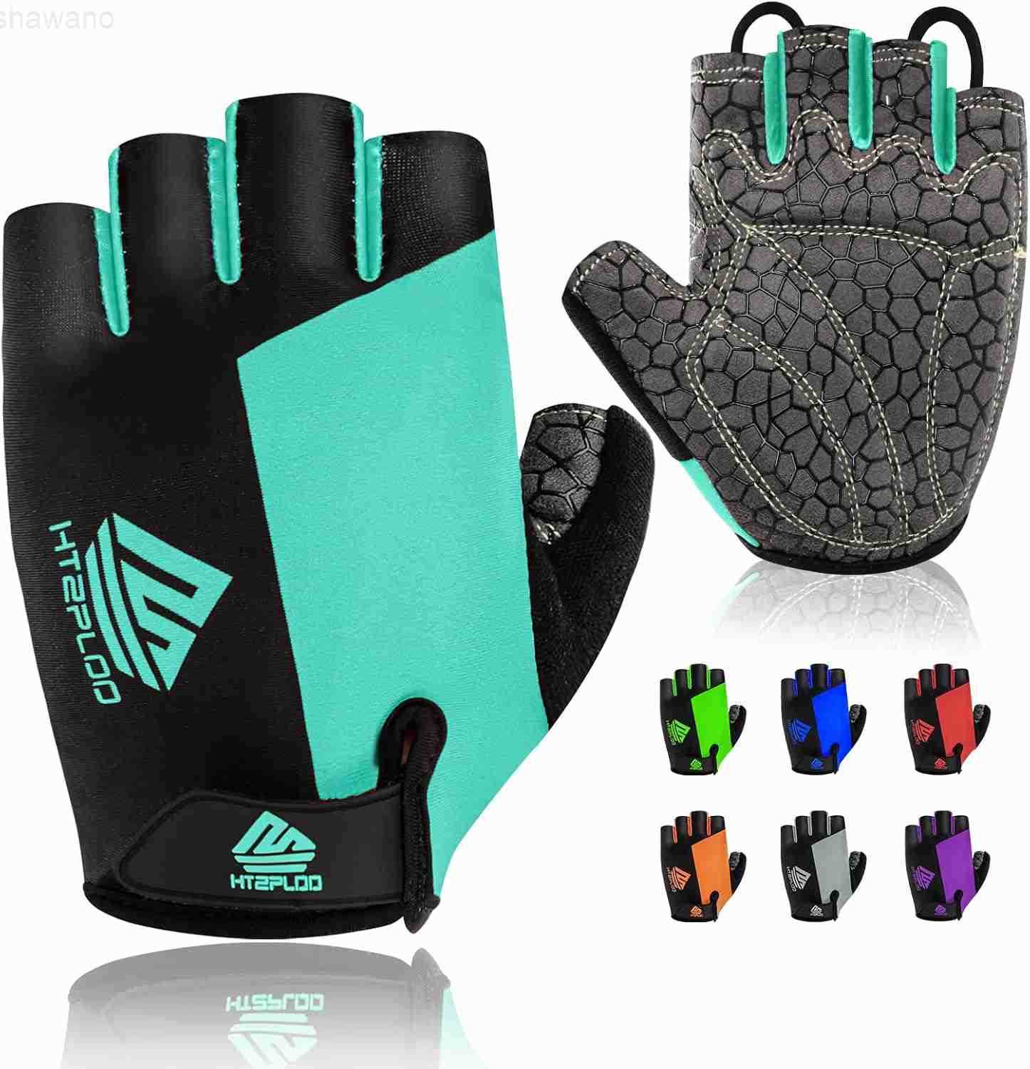 Bike Gloves for Men Women with AntiSlip ShockAbsorbing Pad Light Weight HalfFinger Cycling GlovesW250910
