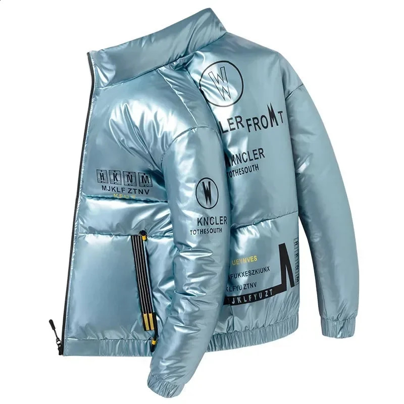 Men Harajuku Colorful Bubble Coat Winter Jacket Mens Streetwear Hip Hop Parka Korean Yellow Black Clothes Puffer Jackets 250910