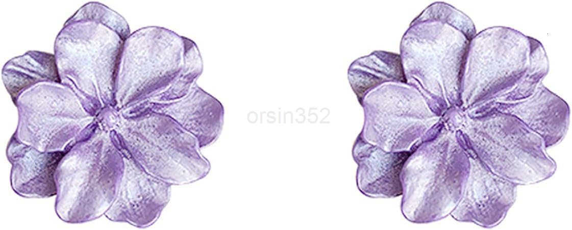 White Flower Acrylic Earrings Vintage Charm 3D Resin Gardenia Camellia Pear Blossom Flowers Plant Lightweight Stud Earrings for Women Wedding Bridal B