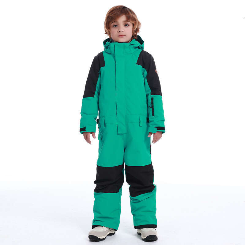 New Children's Ski One-Piece Girls' Color Waterproof Windproof Warm Single And Double Board Suit Snow Pants Boy