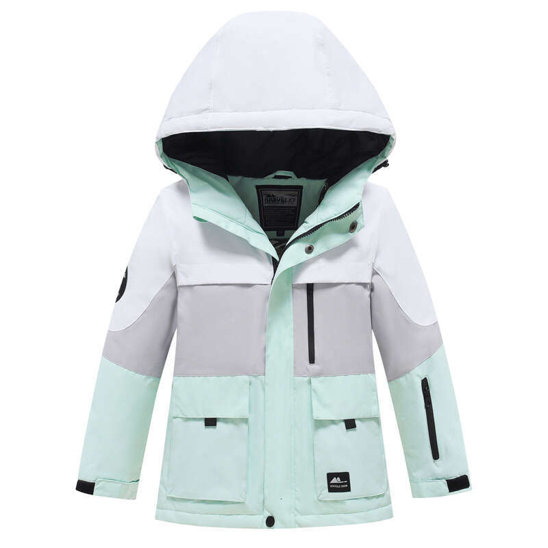 Children's Ski Suits For Girls Boys 2 New Outdoor Single And Double Board Waterproof Jackets With Thick Warm Quilted Tops