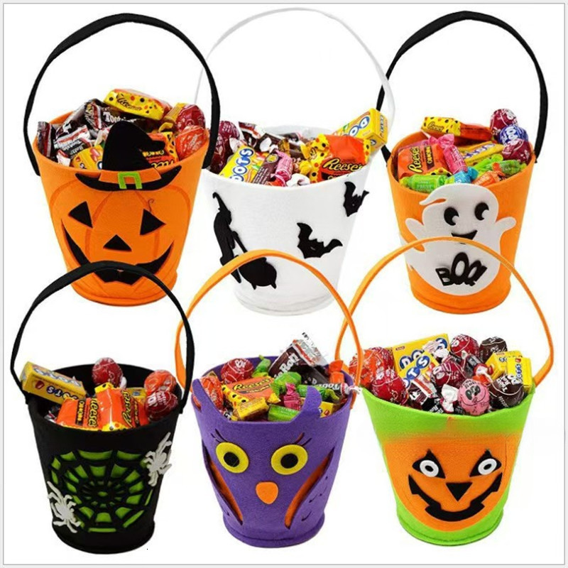 New Felt Candy Bag fashion Non woven Handbag Luxury Bag Christmas Gift Bag Designer Bag Halloween Gift Pumpkin Bucket
