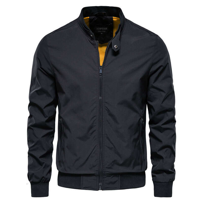 Autumn Standing Collar New Jacket Casual Korean Edition Fashion Slim American Men's Top Coat