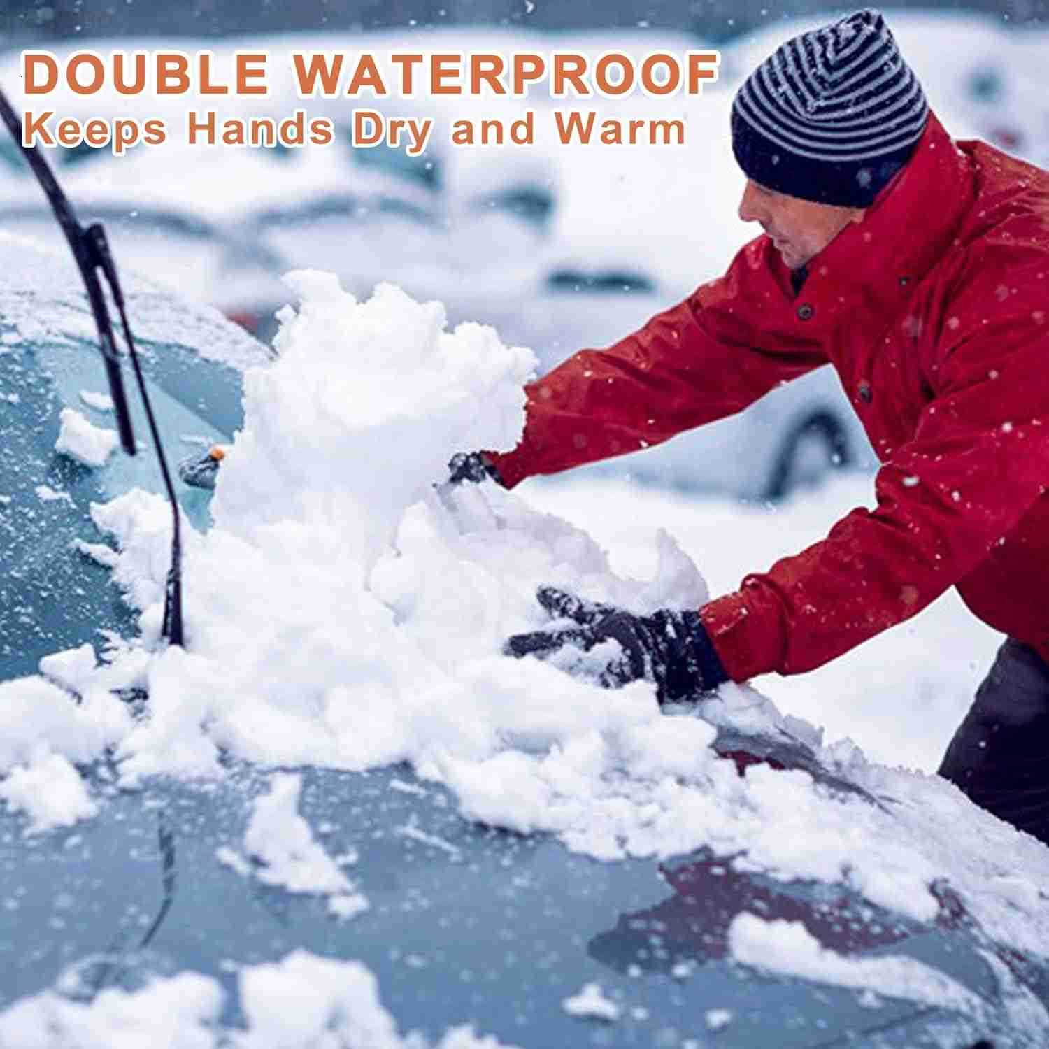 Winter Gloves for Men Women Waterproof Running Cycling for Cold Weather Thermal Warm Windproof Material and Touch Screen Finger for Skiing Snow Drivin
