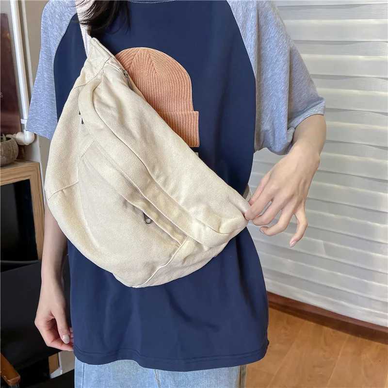 Large Capacity Waist Bags For Men Casual Canvas Waist Packs Multifunctional Travel Unisex Belt Bag Army Green Fanny Chest Bags Z250911