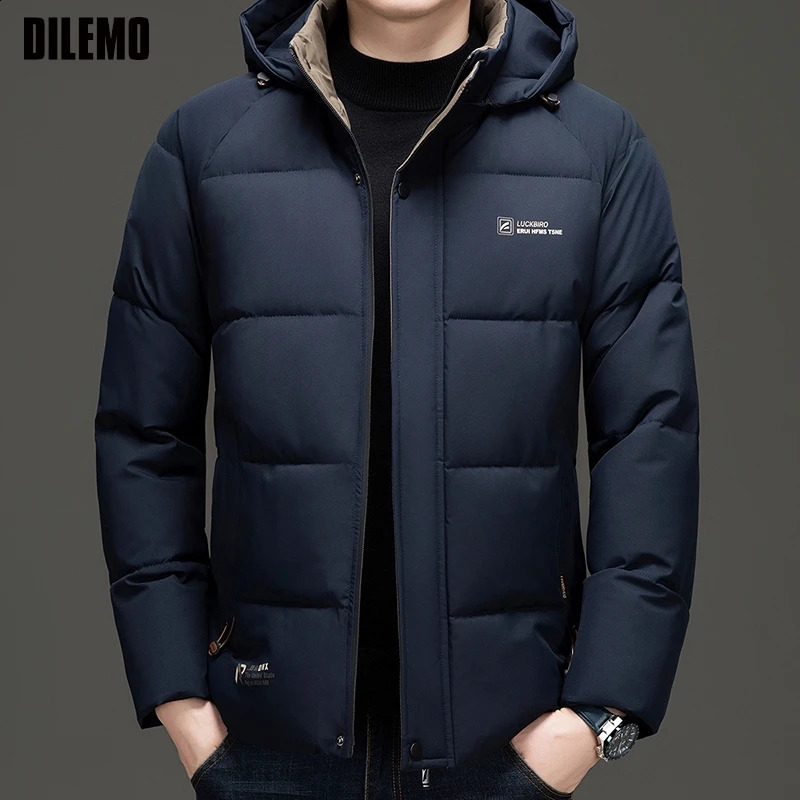 Top Grade ner Men Parka Jacket Thick Casual Fashion Hooded Cropped Windbreaker Quilted Bubble Coats Mens Clothes 250911