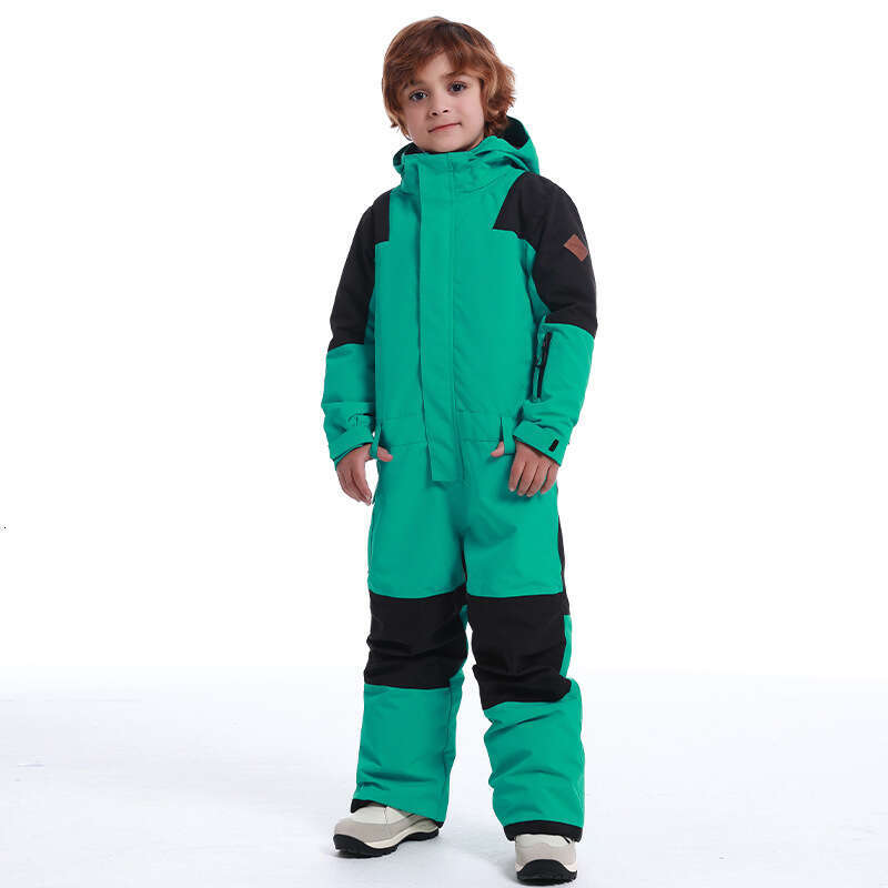 New Children's Ski One-Piece Girls' Color Waterproof Windproof Warm Single And Double Board Suit Snow Pants Boy