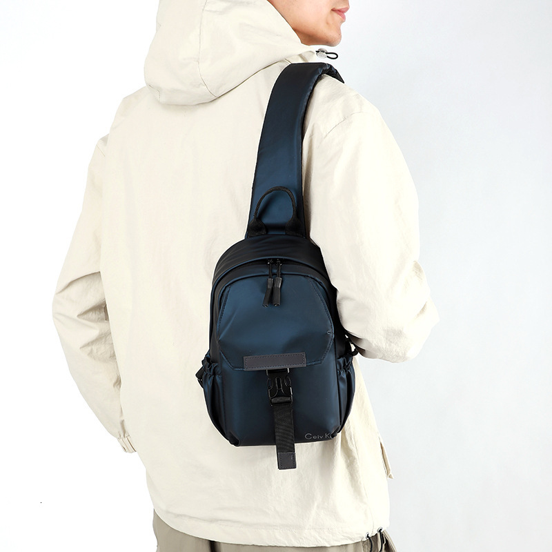 New Trendy Chest Free Shipping Bag Designer Bag Water Resistant Leather Film Outdoor Casual Crossbody Luxury Bag Bag Men S Commuting Versatile Shoulde