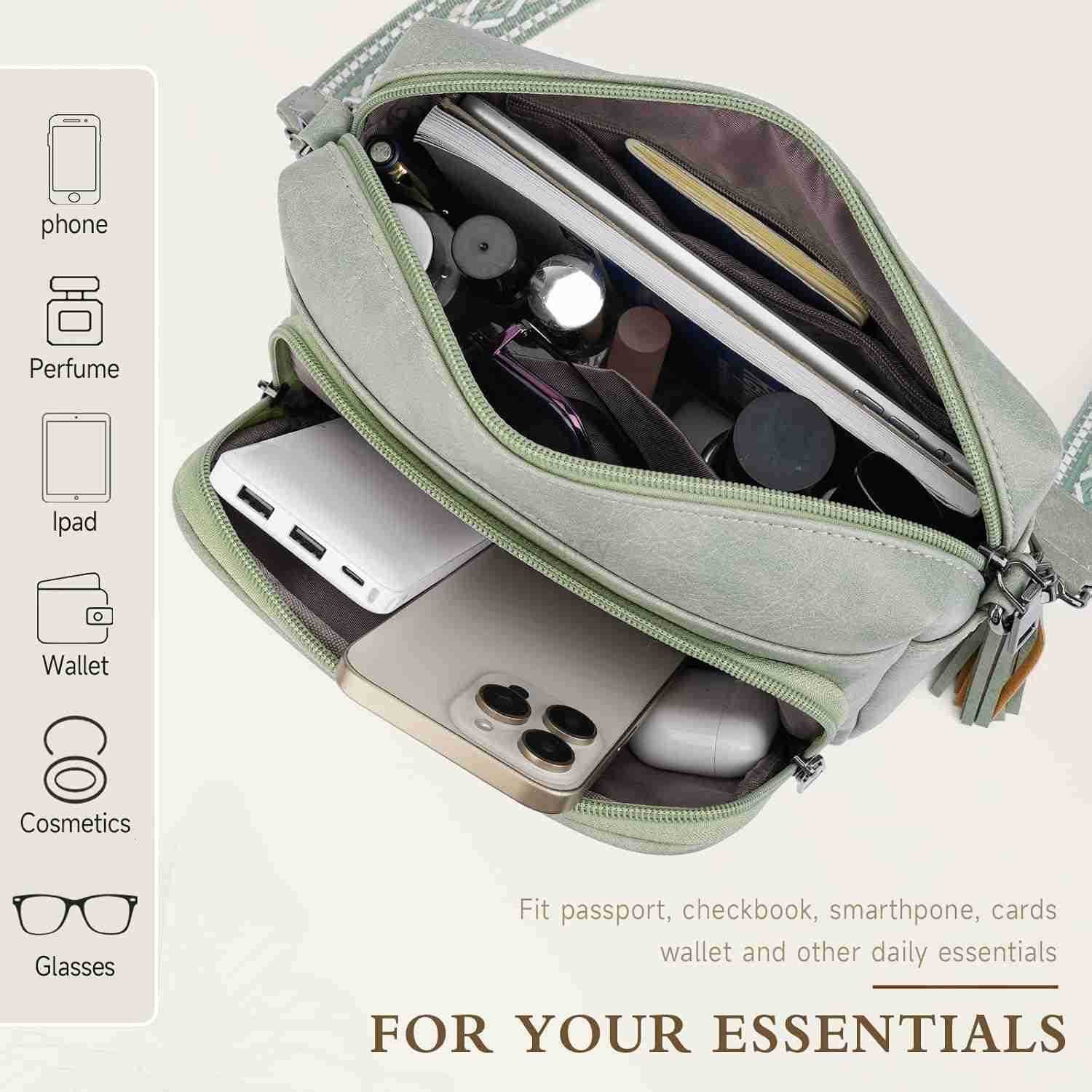 Leather Crossbody Bags for Women Butterfly Crossbody Purses Lightweight Womens Shoulder Handbag with TasselW250911